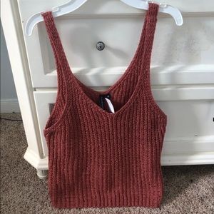 Crochet Rusty Pink tank top